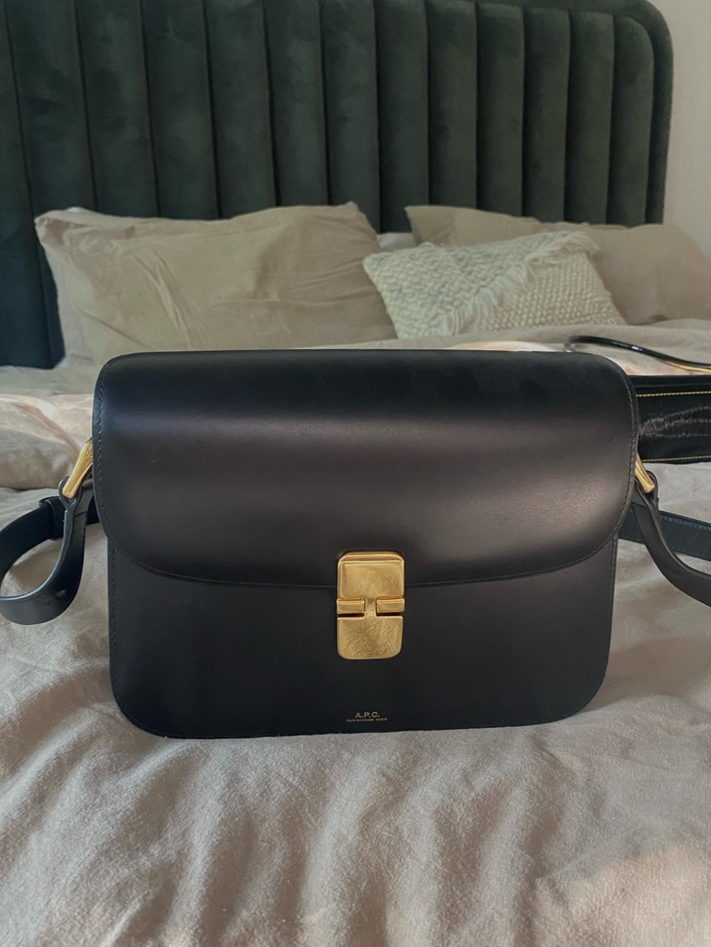 A.P.C. Black Grace bag with Gold Hardwarere